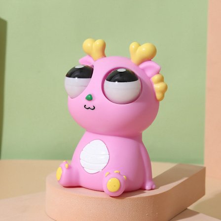 Pop-Eye Drake Stress Relief Legetøj Stirrende Drage Mand Pres Sjov Pres Sjov Ventil Kreativ Hot Stress Relief Artefakt Pink
