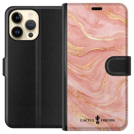 Kompatibelt Plånboksfodral till Apple Apple iPhone 14 Pro Max Cactus and Friends – RoseGoldFlow