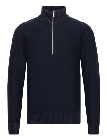 Slhaxel Ls Knit Half Zip W Knitwear Half Zip Pullover Marineblå Selected Homme*Betinget Tilbud