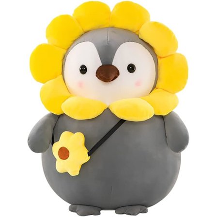 Myk leketøy, pingvink pute, pingvin, søt, plysjleketøy, hudvennlig, pingvin, kosedyr, sidepute, kawaii plysj, dekorasjon, pyntepute