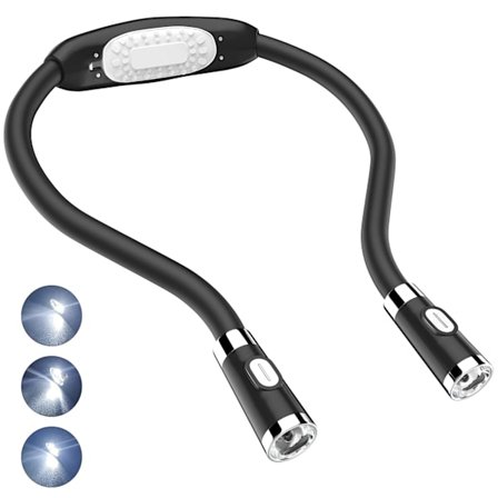 LED-læselampe, halslampe håndfri fleksibel LED-nattelys