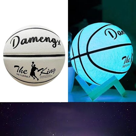 Selvlysende basketball til teenagedrenge, glødende basketball