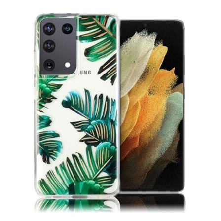Deco Samsung Galaxy S21 Ultra 5G kotelot - Vihreä Lehti Green