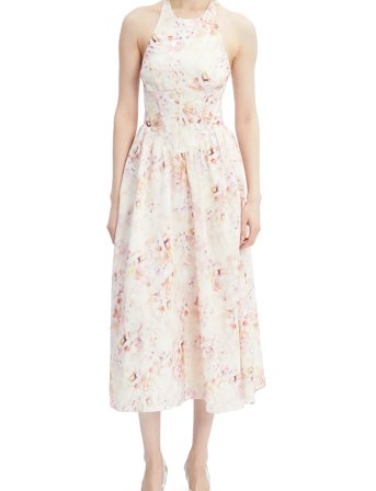 Bardot Kylen Printed Midi Dress - Pink - 40