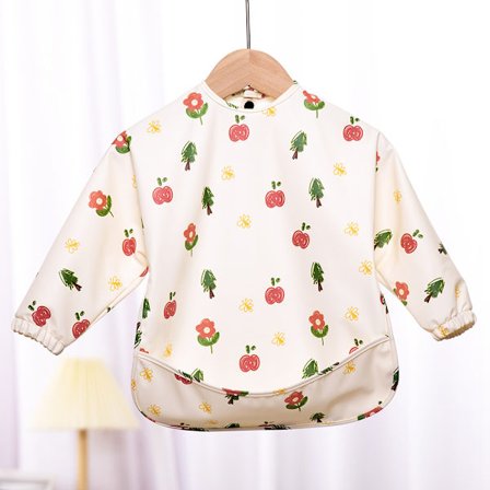 #Langarmet Smekke for Baby - Vanntette Babysmekker Babyforkle for Spising Barnematforkle Smekke Babymatsmokk#