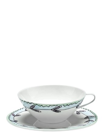 Serax Tea Cup + Saucer Blossom Milk Mf Set/2 - White - 20 CL