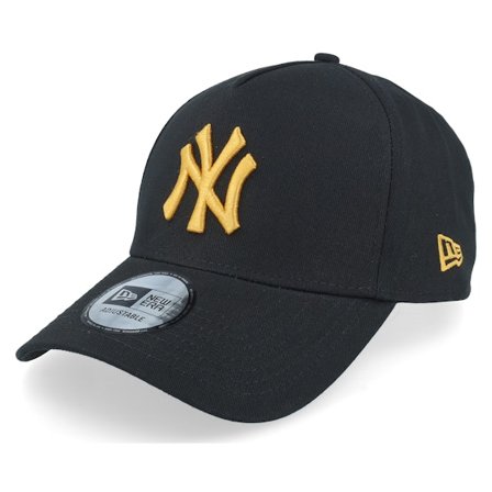 New Era - MLB Svart adjustable Caps - New York Yankees League Essential Black/Gold A-frame Adjustable @ Hatstore