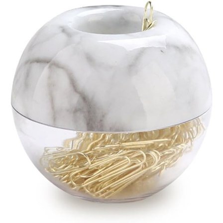 Gyllene Pappersklämmor, Elegant Marmor, 28mm, Ask med 100 Klämmor