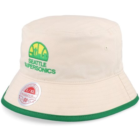 Mitchell & Ness - NBA Bianco bucket Cappello - Seattle Supersonics NBA Off White Bucket @ Hatstore