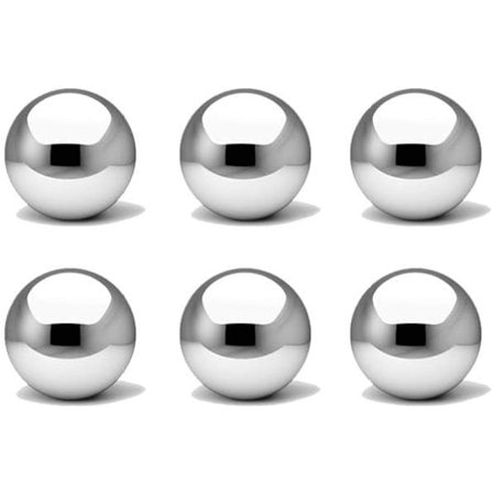 Rustfri Stål Gazing Ball, Spejlpoleret Hul Kugle Reflekterende Havesfære, Flydende Damkugler Sømløs Gazing Globe 5cm*6stk