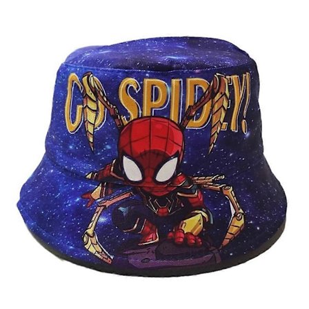 Lasten Spiderman Superhero -piirretty ämpärihattu pojille ja tytöille, kalastajanhattu, lippis, beanie, aurinkohattu (FMY)