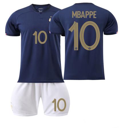2022 Qatar World Cup Frankrike Hemma Fotbollströjor Set 20