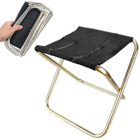 Lille bærbar sammenklappelig skammel, mini udendørs camping sammenklappelige stole