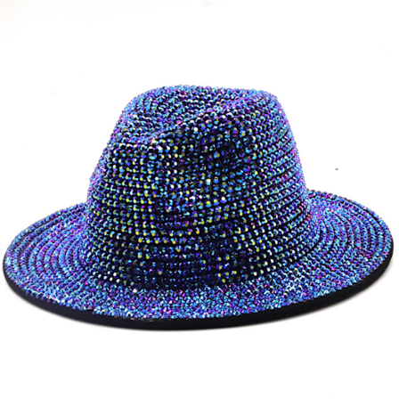 Mode paljett Fedora hatt