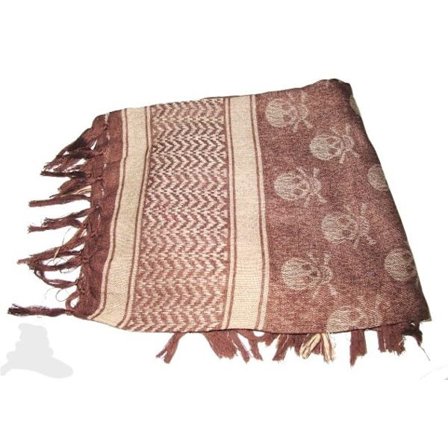 Palestinasjal - Döskallar brun - scarf