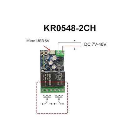 USB 5V/DC7-48V Ewelink Smart Wifi Switch Universal Relay Modul 2ch Trådløs Switch Timer Telefon Fjernbetjening