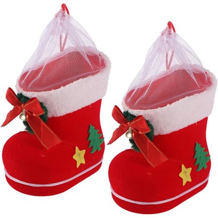 2PCS Julstrumpor Presenter Korg, Godis Stövlar(Stor)