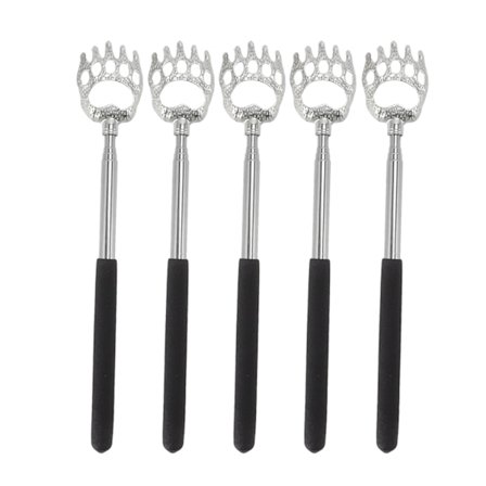 5 st Back Scratcher Teleskopiska Back Scratchers Rostfritt stål för Head Body Arm