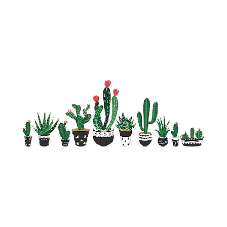 Et sæt potteplanter vægklistermærker vægdekoration klistermærker til soveværelse stue kontor