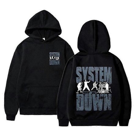 90-tals Vintage Rockband System of A Down Tryck Hoodie Unisex Casual Tröja Män Kvinnor Alternativ Metal Musik Pullover Hoodies