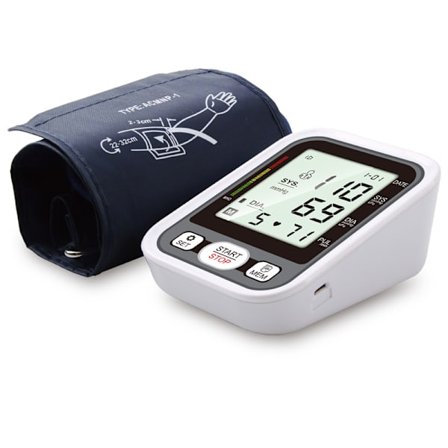 Automatisk digitalt blodtrykksmåler overarm LCD-skjerm stemmefunksjon hjemmebruk