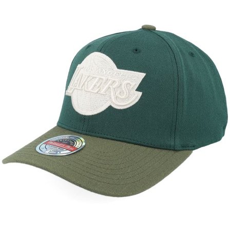 Mitchell & Ness - NBA Grön adjustable Keps - Los Angeles Lakers Verdant Classic Red Green A-Frame Adjustable @ Hatstore