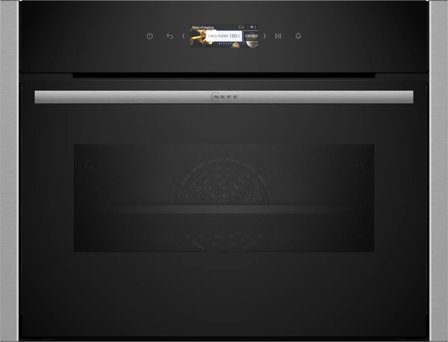 NEFF N 70 C24MR21N0 ovn 45 L Sort, Rustfrit stål