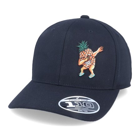 Iconic - Černá flexfit Kšiltovka - Dabbing Pineapple Black 110 Adjustable @ Hatstore