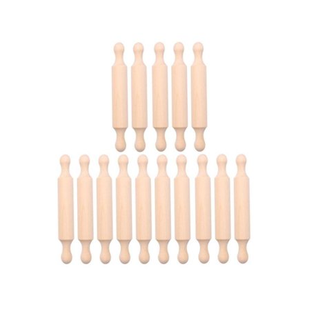 7 Tommer Træ Mini Rullekæde Lang Køkken Bage Børn Lille Dej Rullekæde Fondant Konditori