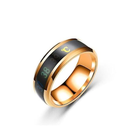 Rl Multifunktionelt urpartner temperaturfølsom intelligent titaniumstål smart ring skiftende farvering 4 farver
