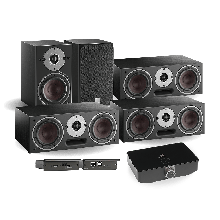 DALI Oberon 1 C + VOKAL C + SOUNDHUB Draadloze surround