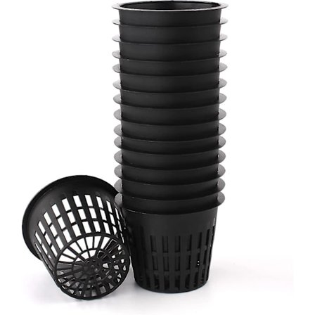 Trädgårdsplastnätkoppsplanterare Hydroponisk 3 tum hål 15 st