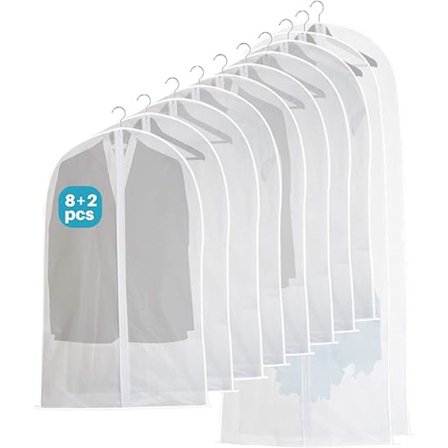 Vaatepussit, 10 vaatepussia vaatteiden ripustamiseen, pölytiiviset Tra