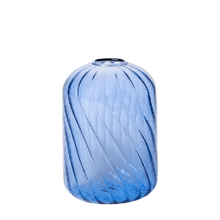 MANO ATELIER Glasvas SWIRL 10 cm Dekoration Blå ONESIZE