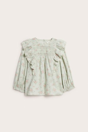 Newbie | Koronkowa bluzka w kwiaty, Newbie Woman Jasnozielony L | Jasnozielony