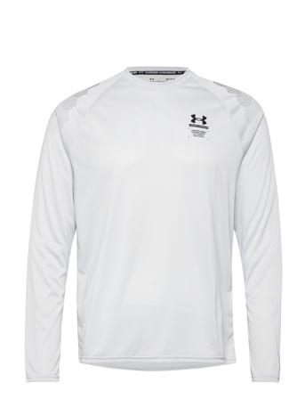 Ua Armourprint Ls T-shirts Long-sleeved Vit Under Armour