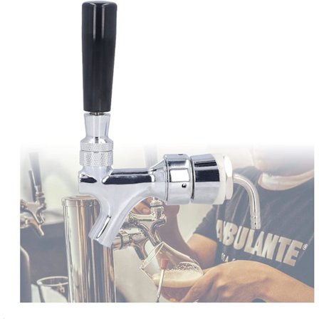 Ølkran i rustfritt stål, luftkorrosjonsbestandig og lekkasjesikker fatølkran for øltårn, julebord osv.