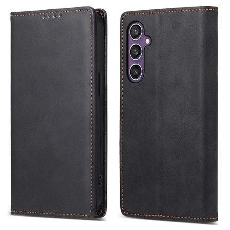 Samsung Galaxy S25 RFID Blocking Wallet Cover - Black
