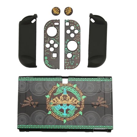 Muovinen suojakotelo Switch OLED -konsolille, värikäs, täysin peittävä, joustava suojus joystick-suojuksilla