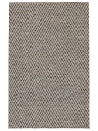 Indoor/Outdoor Rug Washable Small Amalfi - Dark Grey/Beige 140X200 Rustic Style