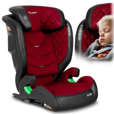 Bilbarnstol Nukido Louis svart/röd 15-36 kg ISOFIX