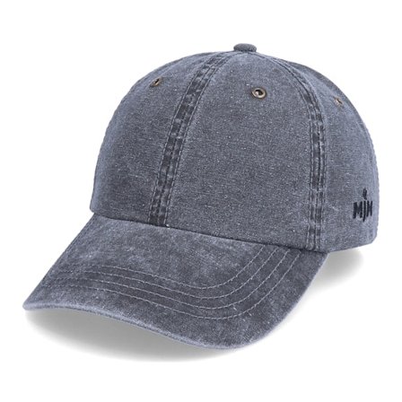 MJM Hats - Schwarz Unconstructed Cap - Baseball Dyed Cotton Twill Black Dad Cap @ Hatstore