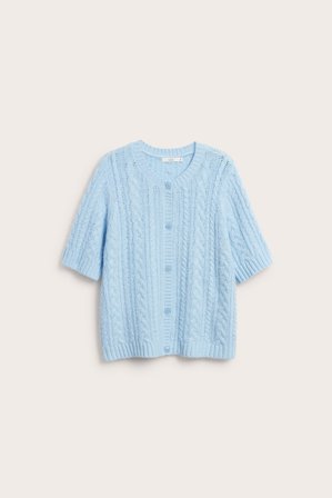 Kappahl | Kortärmad kofta Ljusblå 2XL | Ljusblå