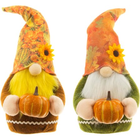 2 kappaletta pehmo syksyn tonttu koristeet, 13,8 tuuman pidä kurpitsa skandinaavinen