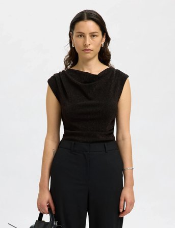 Selected Slfanja Sl Slim Top - Black - XL