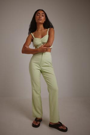 Handpicked x NA-KD Jupe-culotte - Pantalons imprimés - Vert,CheckeRouge - EU 38