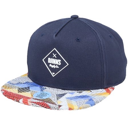 Djinns - Azul snapback Boné - 5-Panel Rubber Aztek Navy Snapback @ Hatstore