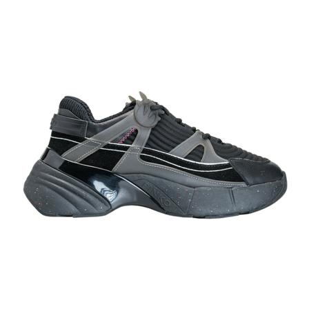 Pinko, Ruby 4.0 Lycra rubber sneakers+recycled sole Zwart, Dames, Maat:36 EU