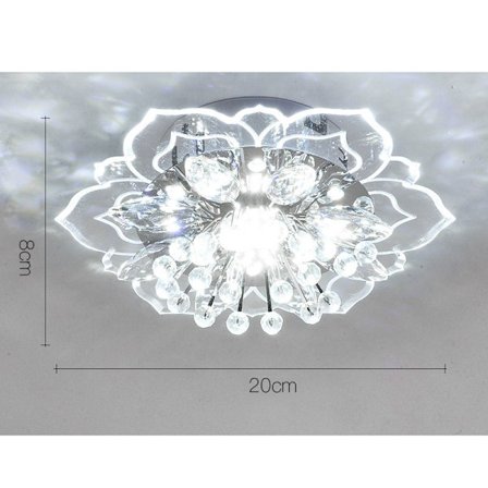 20cm 9W Moderne Krystall LED Taklampe Gang Hvit-B