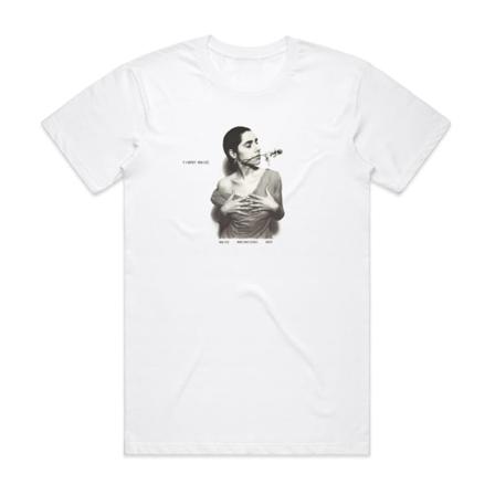 PJ Harvey Man Size Album Cover T-Shirt Vit L